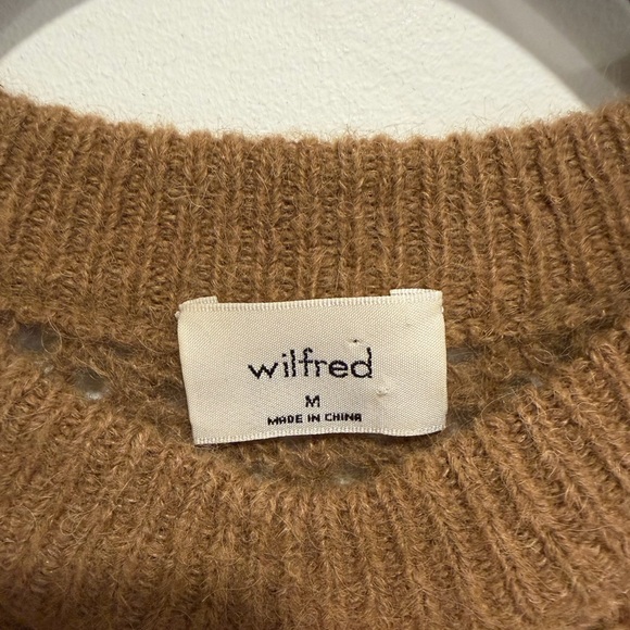Wilfred (Aritzia) Open Knit Crop Alpaca Blend Sweater – Medium - Picture 3 of 10
